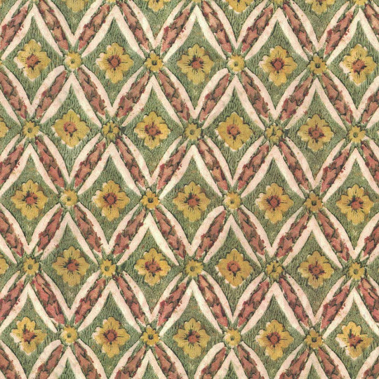 Rustic Diamonds Floral Print Italian Paper ~ Tassotti 